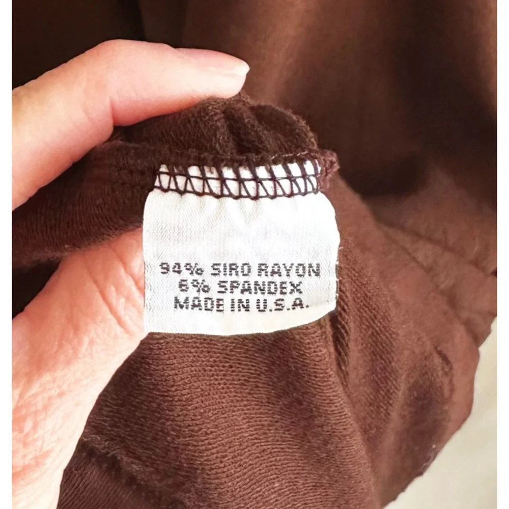 Bryn Walker Zia Rayon Tunic Dress Medium Brown Oversized Lagenlook Minimalist - Picture 7 of 10